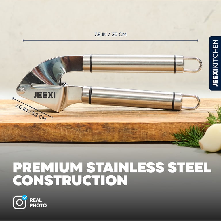 JEEXI Stainless Steel Garlic Press Set photo 2