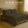 thumbnail image 3 of Sacred Thread Rayon Derived from Bamboo Sheets King Size, 18'' Deep Pocket Cooling Sheets for Hot Sleepers, 6 PC Cooling Sheets (King Size) (Dark Olive), 3 of 9