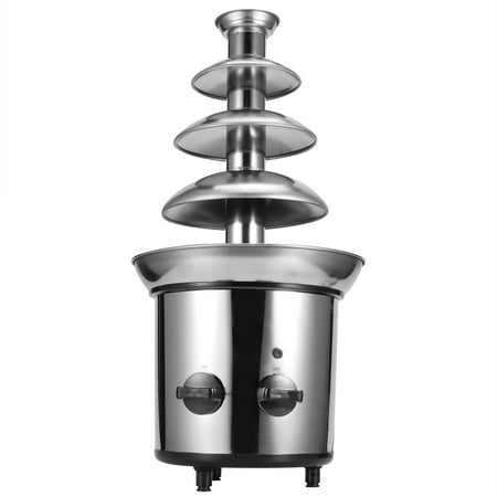 

Chocolate Fountain Chocolate Fondue Pot Stainless Steel Simple Operation For Cafe Home 37.5x22.1x22.1cm Weddings Birthday Parties Decor US 110V