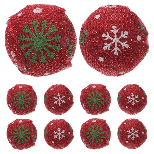 10pcs de Navidad Pet Gato Patch Ball Ball Kitten Teaser mordisco para gatito de gato de mascotas (color aleatorio)