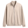 thumbnail image 4 of Chiccall Mens Corduroy Sweatshirts Full Zip Stand Collar Long Sleeve Sweat Shirts Winter Plus Size Casual Athletic Jacket for Men, 4 of 7