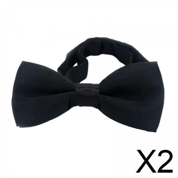 2 Pajaritas Para Niños, Pajaritas De Esmoquin Suaves Y Versátiles Para Cumpleaños, Puesta En Escena, Graduación, Negro