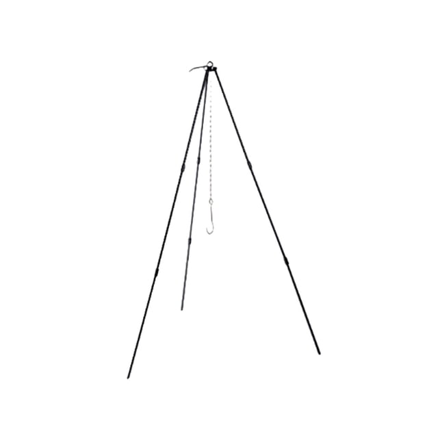 Naiovety Trípode de cocina para acampar, soporte para olla colgante para pesca al aire libre, soporte portátil, estante de utensilios de cocina carpas Negro Naiovety OD026663-01
