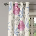 thumbnail image 3 of Ambesonne Botanical Grommet Curtain, Flowers Garden Retro Art, 50"x72", Pale Pink Pale Grey, 3 of 5