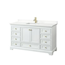 Wyndham Collection Wcs202060s-Qtz-Unsmxx Deborah 60" Free Standing Single Basin Vanity Set