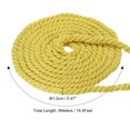 thumbnail image 2 of Uxcell 1/2"x16' Natural Twisted Cotton Rope 3 Strand Soft Craft Rope with Drawstring Bag Yellow 2 Pack, 2 of 6