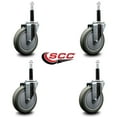 thumbnail image 2 of 5 Inch Gray Poly Wheel Swivel 3/4 Inch Expanding Stem Caster Set SCC, 2 of 2