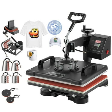 SHZOND 8 in 1 Heat Press Machine 12x15 inch Heat Transfer Sublimation Machine for T-shirts, Hat, Mugs and Plates