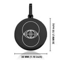 thumbnail image 2 of Stainless Steel Sacred Geometry Vesica Piscis Round Medallion Pendant Necklace, 2 of 3
