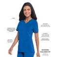 thumbnail image 3 of Urbane Performance Tailored Fit Super Stretch 3-Pocket Scrub Top for Women 9015, 3 of 6