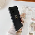 thumbnail image 2 of for Galaxy A32 5G 6.5"(Not fit A32 4G),Cute Bling Plated Gold Love Heart with Anti-Fall Camera Lens Cover Protection Soft Anti-Fingerprint Anti-Dust Phone Case for Samsung Galaxy A32 5G - Black, 2 of 12