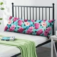 thumbnail image 2 of Vintage Botanical Body Pillow Cover 20x54 - Small Floral Retro Long Pillow Case with Invisible Zipper - Soft Full Body Pillow Protector - Machine Washable Cozy Slipcover for Sleeping, 2 of 4