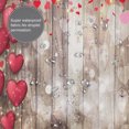 thumbnail image 7 of JOOCAR Happy Valentines Day Shower Curtain Red Falling Hearts Pattern Balloons Spots on Vintage Wood Backdrop Love Bathroom Sets with 12 Hooks,Polyester Fabric 72x72 Inch, 7 of 7