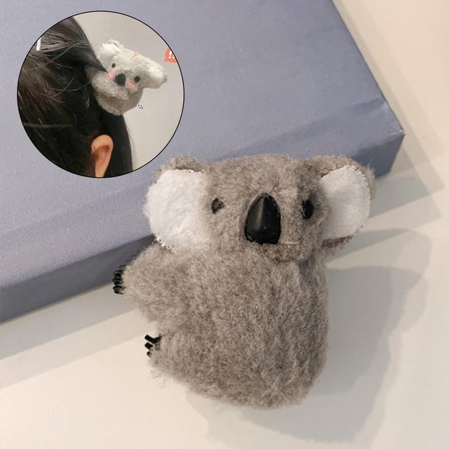 Clips para el cabello con forma de oso Koala de , pasadores para el cabello, pasadores para el cabello hechos de resina, accesorios para - GRIS Salvador Dali lindas pinzas para el cabello