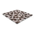 thumbnail image 3 of The Tile Life Modern Cappuccino Espresso Matte Glass Grid Mosaic Wall Tile, 12 x 12 in, 1-Piece, 3 of 3