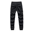 thumbnail image 4 of UVEASISHA Pantalon de Travail pour Hommes à Multiples Poches Grande Taille Coupe Droite Pantalon Cargo Extérieur Léger Pantalon de Randonnée Taille Extensible Pantalon à Cordon Liquidation Ventes Aujourd'hui Aubaines Noir 3TG, 4 of 9