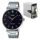 thumbnail image 2 of Reloj pulsera Casio MTP-VT01 con correa de acero inoxidable color plateado - fondo negro, 2 of 8