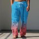 thumbnail image 1 of Pantalones largos para hombre, cintura elástica, transpirables, cómodos, suaves, informales, de playa, de poliéster., 1 of 5
