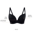 thumbnail image 5 of Parfait Casey Full Bust Padded Plunge T-Shirt Bra, Black, 36I, 5 of 5