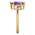 thumbnail image 3 of Solitaire Engagement Ring for Women - 2ct Natural Amethyst in 14K Yellow Gold Promise Ring, 3 of 5