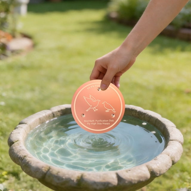 Tong Copper Disc Bird Bath For Bird Feeders Brass Water Basin Cleaning Disk For Outdoor Bird Bath Bird Feeders For Outdoor Use Copper Bird Bath Cleaner With Protective Coating