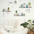 thumbnail image 3 of Calcomanías de pared, Pegatinas de pared de hojas, mural de pared compatible con dormitorio, maceta verde, plantas pegatina de pared compatible con sala de estar, pared de casa extraíble de diciembre Afortunado Sencillez, 3 of 5