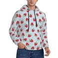 thumbnail image 2 of Lsque Hand Drawn Strawberry Pattern Casual Men's Hoodie,Hooded Sweatshirt with Kangaroo Pocket,Pullover Hoodie-3X-Large, 2 of 7