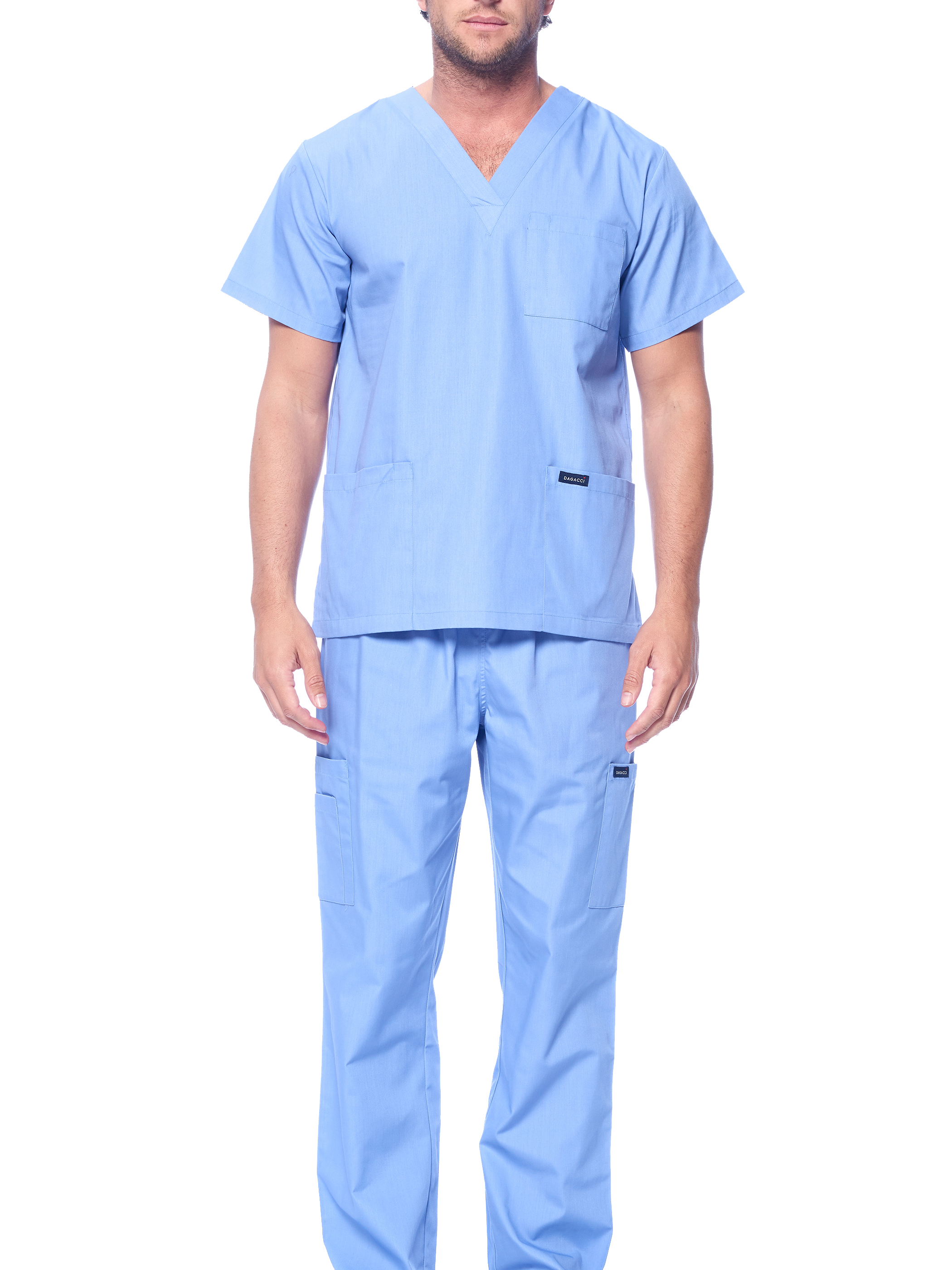 Dagacci Medical Uniform Unisex Scrubs Set Scrub Top and Pants - image 2 of 4