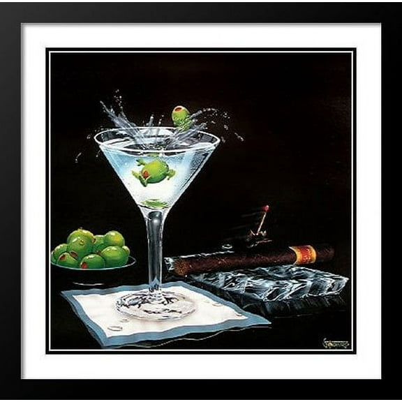 Michael Godard Framed and Double Matted Art 21x21 "Olive Party II"