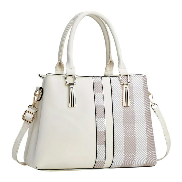 FHBVT Sac Bandoulière Multi-Couches en Cuir Patchwork pour Femmes, Sac à Main Élégant avec Sangle Réglable, Compartiments Spacieux pour le Travail, les Voyages, l'Utilisation Quotidienne, Design Élégant pour Organiser les Essentiels