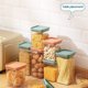 thumbnail image 5 of Recipientes herméticos para almacenamiento de alimentos de cocina, recipientes de plástico transparente para cereales, café, frutos secos, pasta (300 ml), 5 of 6