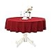 thumbnail image 3 of Romanstile Nappe Ronde Imperméable, Résistante aux Taches, Lavable, Sans Plis, en Polyester pour Cuisine, Salle à Manger, Fête, Mariage, Intérieur et Extérieur - Rouge, 60 Pouces, 3 of 4