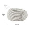 thumbnail image 6 of Bridgevine Home Sky Luxe Memory Foam Lounger, Minky Dove Grey, 6 of 8