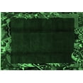thumbnail image 1 of Ahgly Company Indoor Rectangle Abstract Emerald Green Modern Area Rugs, 2' x 4', 1 of 4