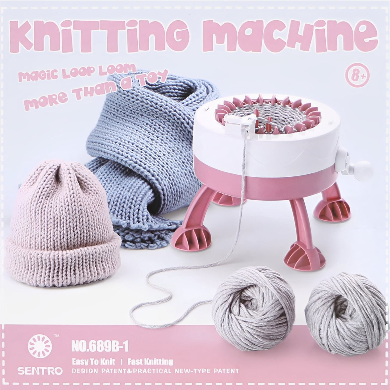 SALYWEE 22 Needle Smart Round Board Rotary Knitting Loom — DIY Creative Wool Weaving Machine for Adults, Children & Beginners