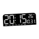 thumbnail image 3 of Reloj de pared digital con fecha, temperatura y temporizador, reloj digital LED de gran tamaño, Blanco, 3 of 9