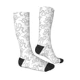 thumbnail image 3 of Balery Hand Drawn Snake Printed Novelty Socks Men's Women's Crew Socks Sports Socks Knee High Socks Cotton Socks Quirky and Cool Socks, 3 of 9