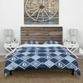 thumbnail image 3 of Designart 'Anchor and sailboat on blue waves' Coastal Duvet Cover Set, 3 of 4