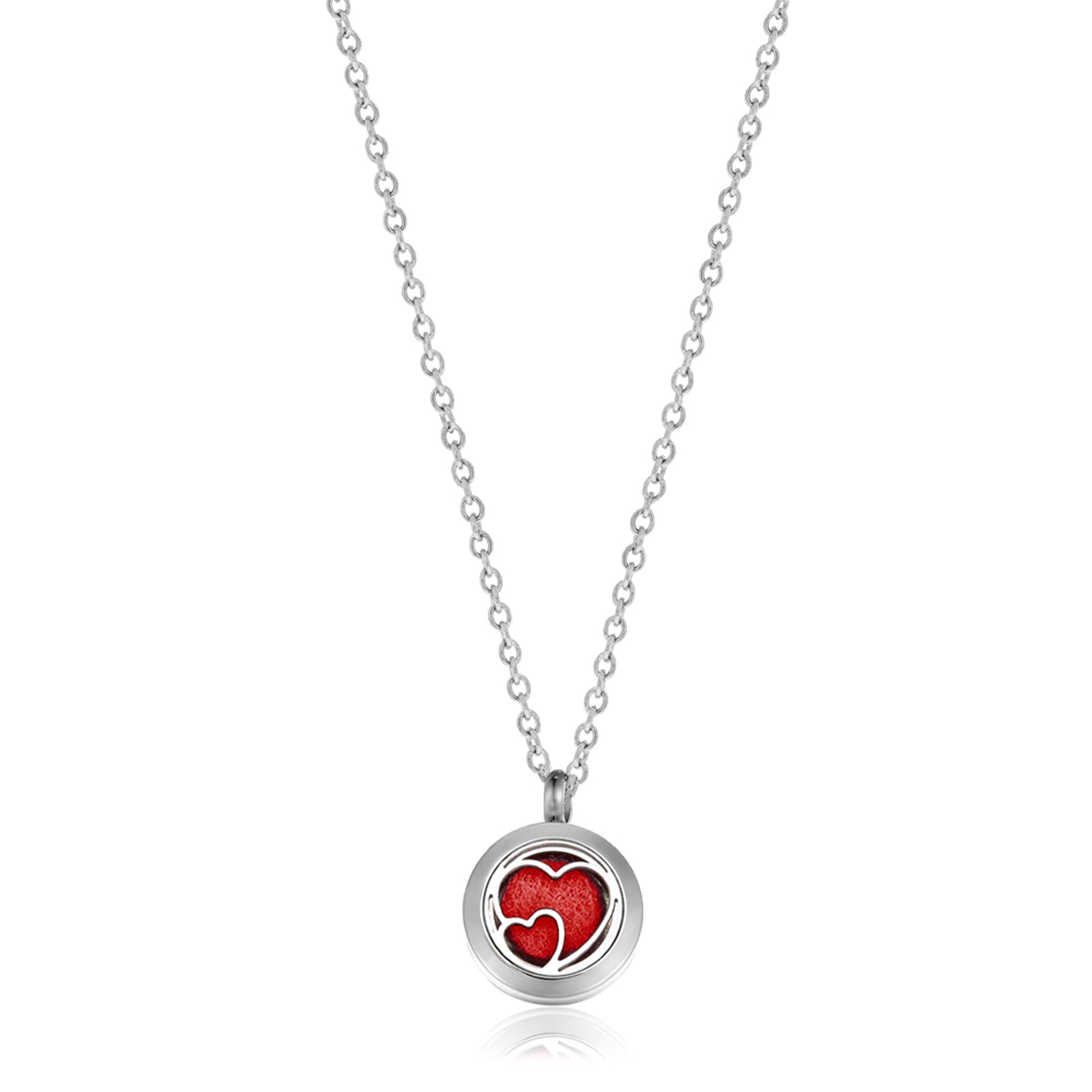 Anavia Heart Necklace Heart Essential Oil Necklace, Diffuser Jewelry, Gift for Wife, Wife Birthday Gift, Gift for Girlfriend, Anniversary Gift, Friend Gift, Gifts for Mom with Gift Box Ships Next Day!