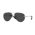 thumbnail image 5 of BURBERRY BE3151 100587 Silver Dark Grey 60 mm Women's Sunglasses, 5 of 6