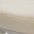 thumbnail image 3 of Tabouret bas à roulettes en cuir PU, siège rond à roulettes pour garage, maison, bureau, magasin, beige, 3 of 4