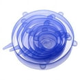 thumbnail image 2 of Tapa de sellado de silicona multifuncional, envoltura de plástico para cocina, tapa de silicona para cuencos, juego de 6 piezas de grado alimenticio, tapa de silicona cuadrada para mantener la, 2 of 5
