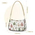 thumbnail image 3 of FORMRS Womens Shoulder Bag with Chain Strap Clutch Purse Cute Tote Handbag, Brown Christmas House, 3 of 7