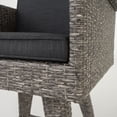 thumbnail image 4 of Cascada Outdoor Wicker Barstool with Cushions, Mixed Black, Dark Grey, 4 of 9