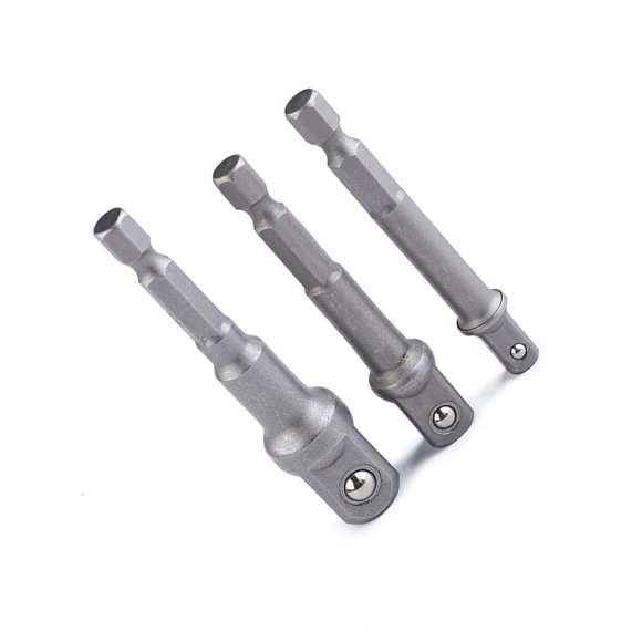 BESTYASH 3Ud Adaptador De Socket Cuadrado En Cromovanadio Para Taladro Con Conector Extensor Universal
