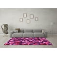thumbnail image 3 of Ahgly Company Indoor Square Abstract Pink Contemporary Area Rugs, 3' Square, 3 of 4