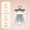 thumbnail image 2 of Lámpara de mesa LED portátil, recargable e inalámbrica, funciona con batería de 2000 mAh, lámpara de noche con atenuación táctil de 3 modos, linterna de patio para acampar., 2 of 5