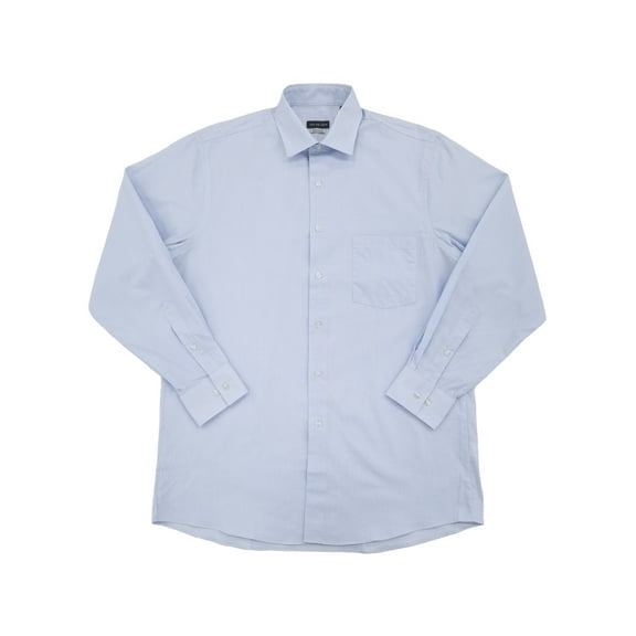Van Heusen Mens Watermill Blue Regular Fit Long Sleeve Button-Up Shirt M
