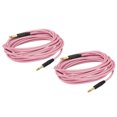 thumbnail image 1 of Cable para Guitarra Instrumento Unique Bargains 19,69 Pies 1/4 Pulgadas a 1/4 Pulgadas Rosa Paquete de 2, 1 of 5