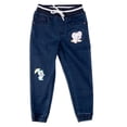 thumbnail image 6 of Knit N Knot Navy, Stretch, Relaxed Fit, Elastic Waist Denim Jogger with Applique for Boys, 5-6 Year, 6 of 8